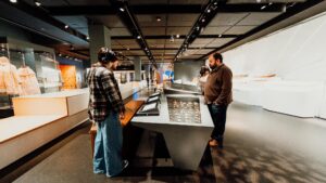 Visitors at the Alaska Native Heritage Center